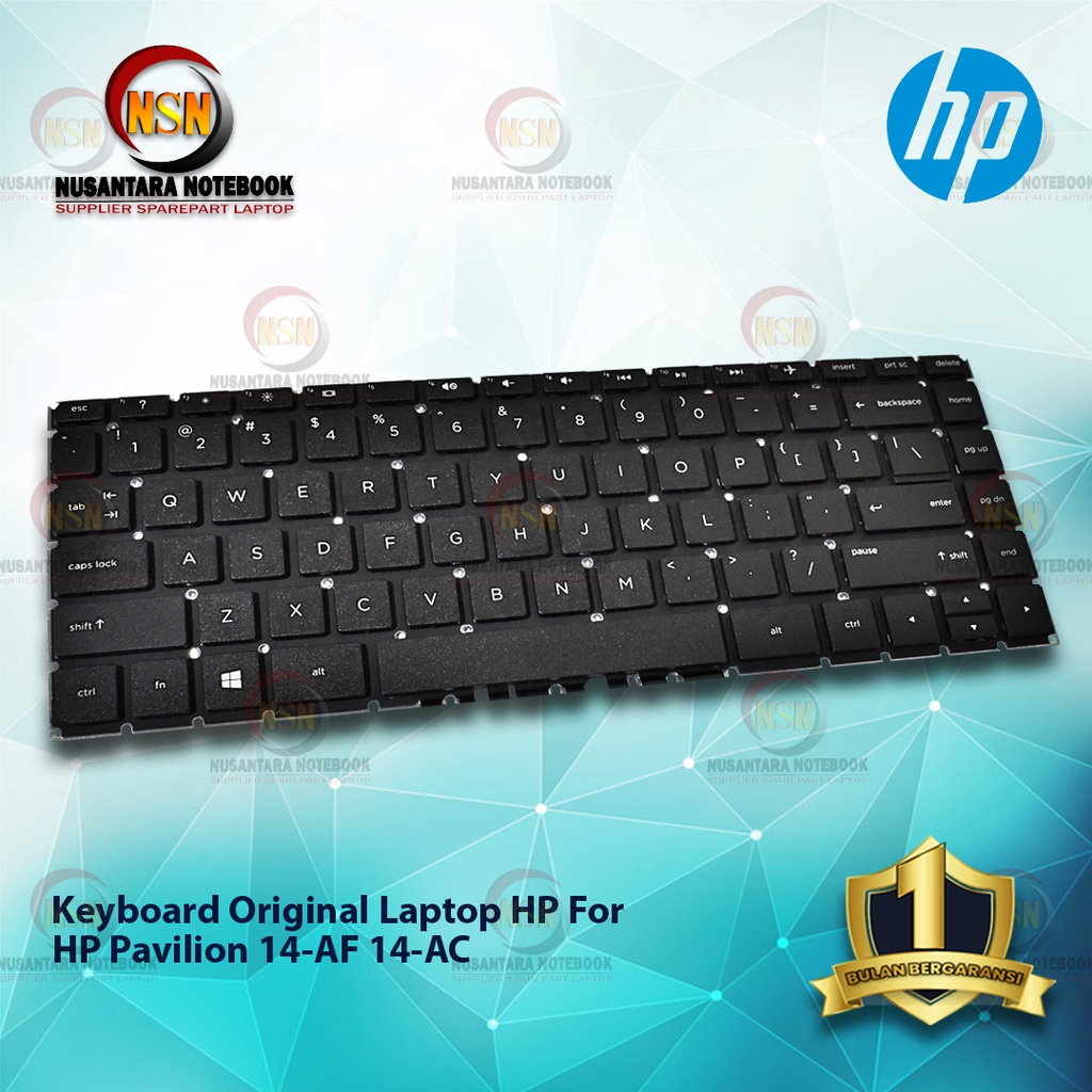 Keyboard Laptop HP Pavilion 14-AF 14-AC Hitam Black ( US Version )