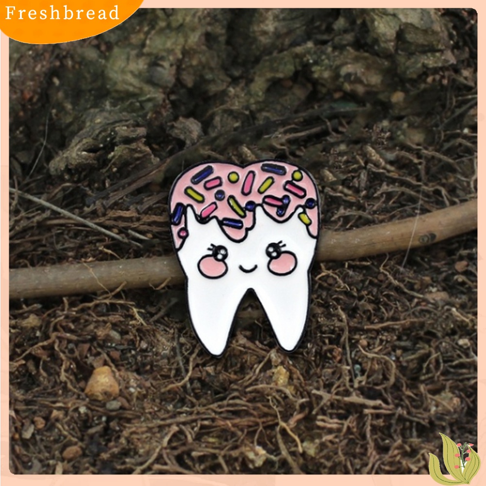 [ TERLARIS]Cartoon Tooth Smiley Enamel Brooch Pin Denim Jacket Coat Backpack Badge Decor