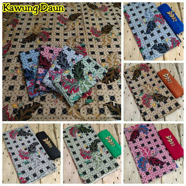 Kain batik kawung daun