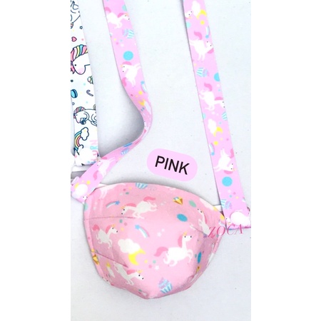 PAKER MASKER + LANYARD 1 SET UNICORN ( SIZE ANAK )