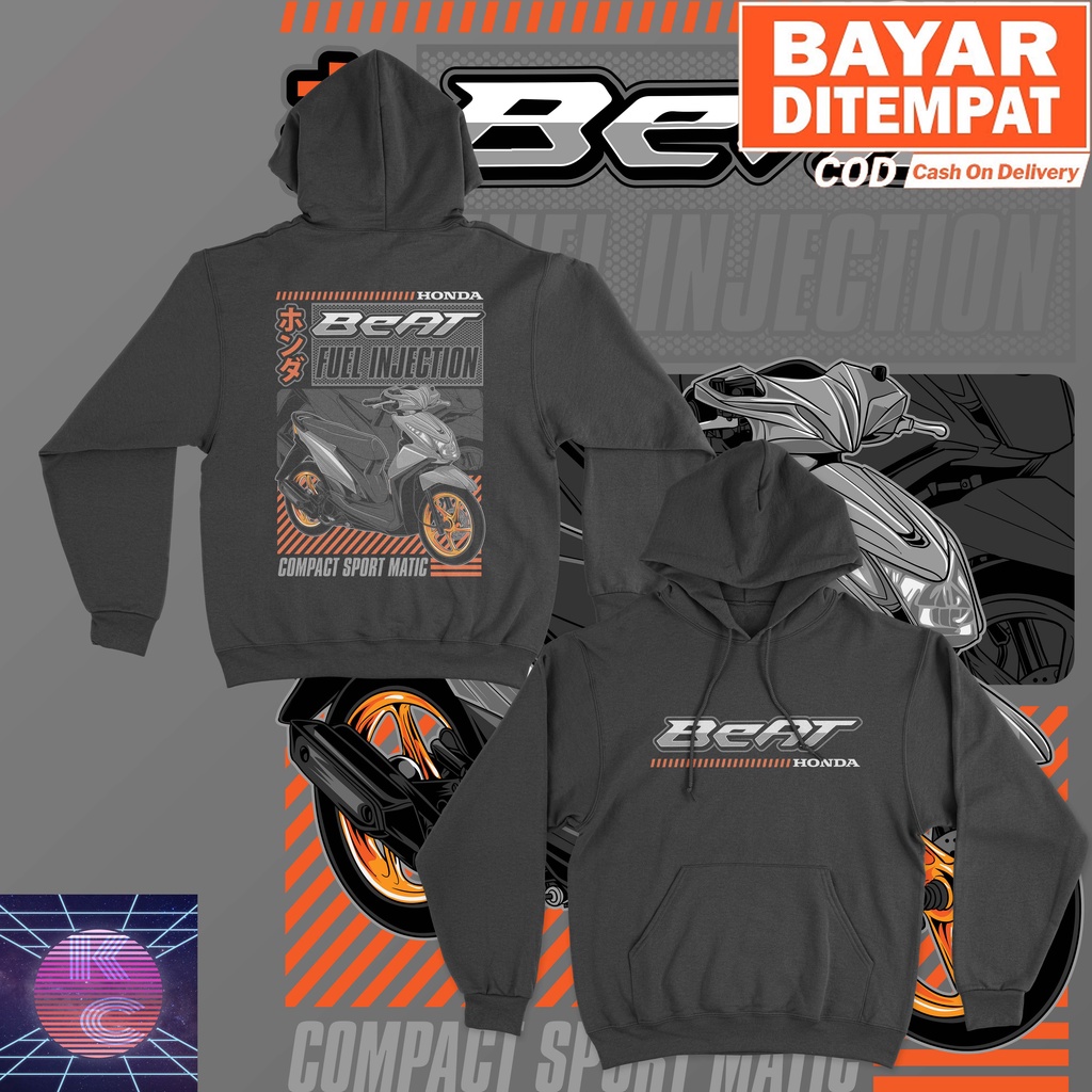 JAKET HOODIE HONDA BEAT FI BIG SIZE JUMBO HOODIE BEAT PRIA WANITA