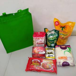 Lebar Bawah Samping  10 30x40x10 Tas  Spundbond Goodie Bag 