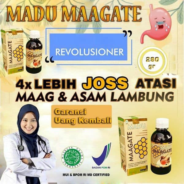 

MADU MAAGATE OBAT MAAG KRONIS ASAM LAMBUNG GERD HERBAL BPOM NYERI MUAL MAGATE OBAT LAMBUNG