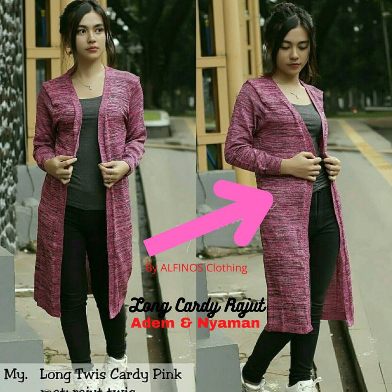 Long Cardi | Long Cardigan | Kardigan Rajut | Kardigan