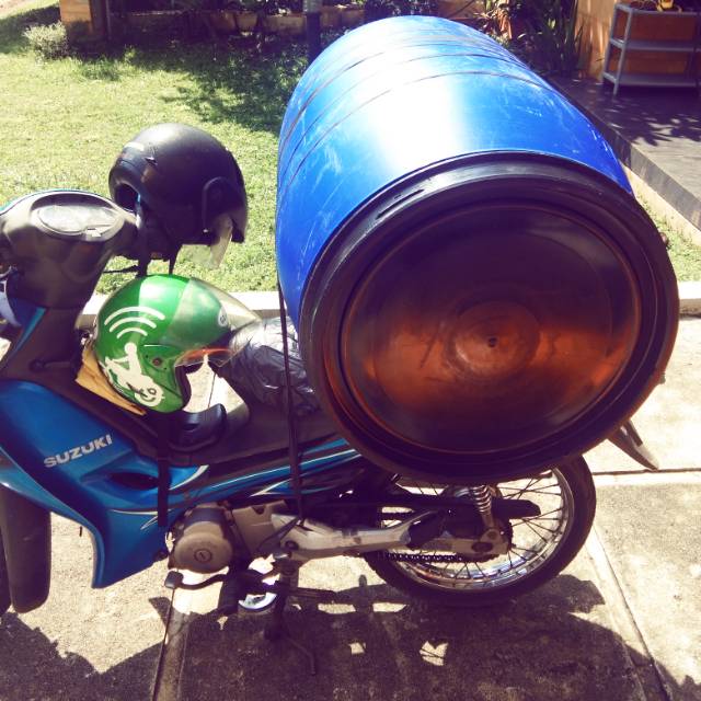 Drum plastik tong air tempat sampah besar kap.200L