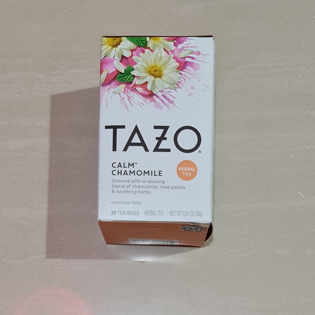 Teh Tazo Herbal Tea Calm Chamomile Rose Petals &amp; Soothing 26 Gram