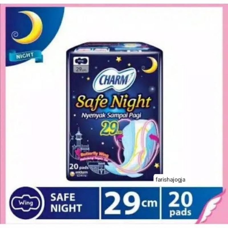 ✨ FSFF ✨ Pembalut Charm Safe Night 29 cm isi 10pads 20pads