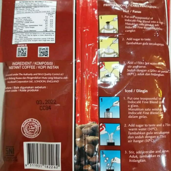 

Indocafe Fine Blend Refill Pack 100gr Bubuk Kopi Spesial Berkualitas