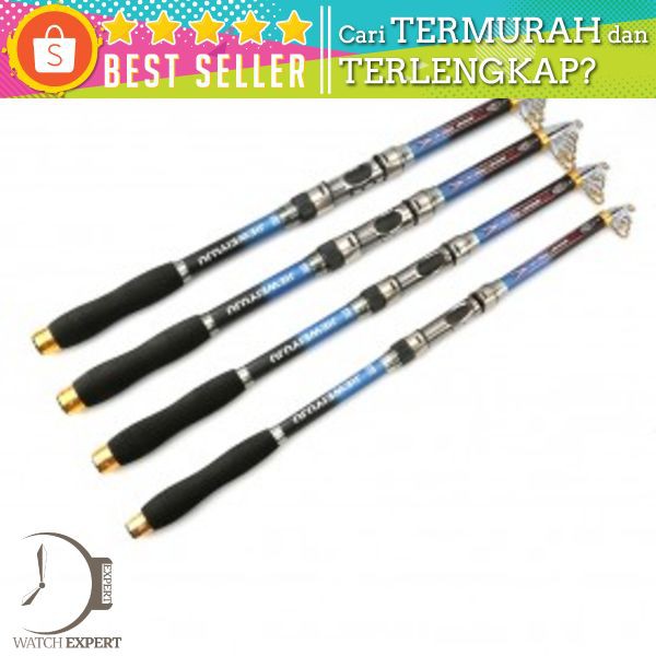 Joran Pancing Portable Telescopic Epoxy Resin 2.4M/6 - JIEWEIYUJU  Biru