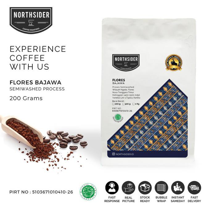 

Cuci Gudang Awal Tahun BIJI KOPI ARABICA FLORES BAJAWA WASHED - 200GR NORTHSIDER COFFEE - BIJI KOPI
