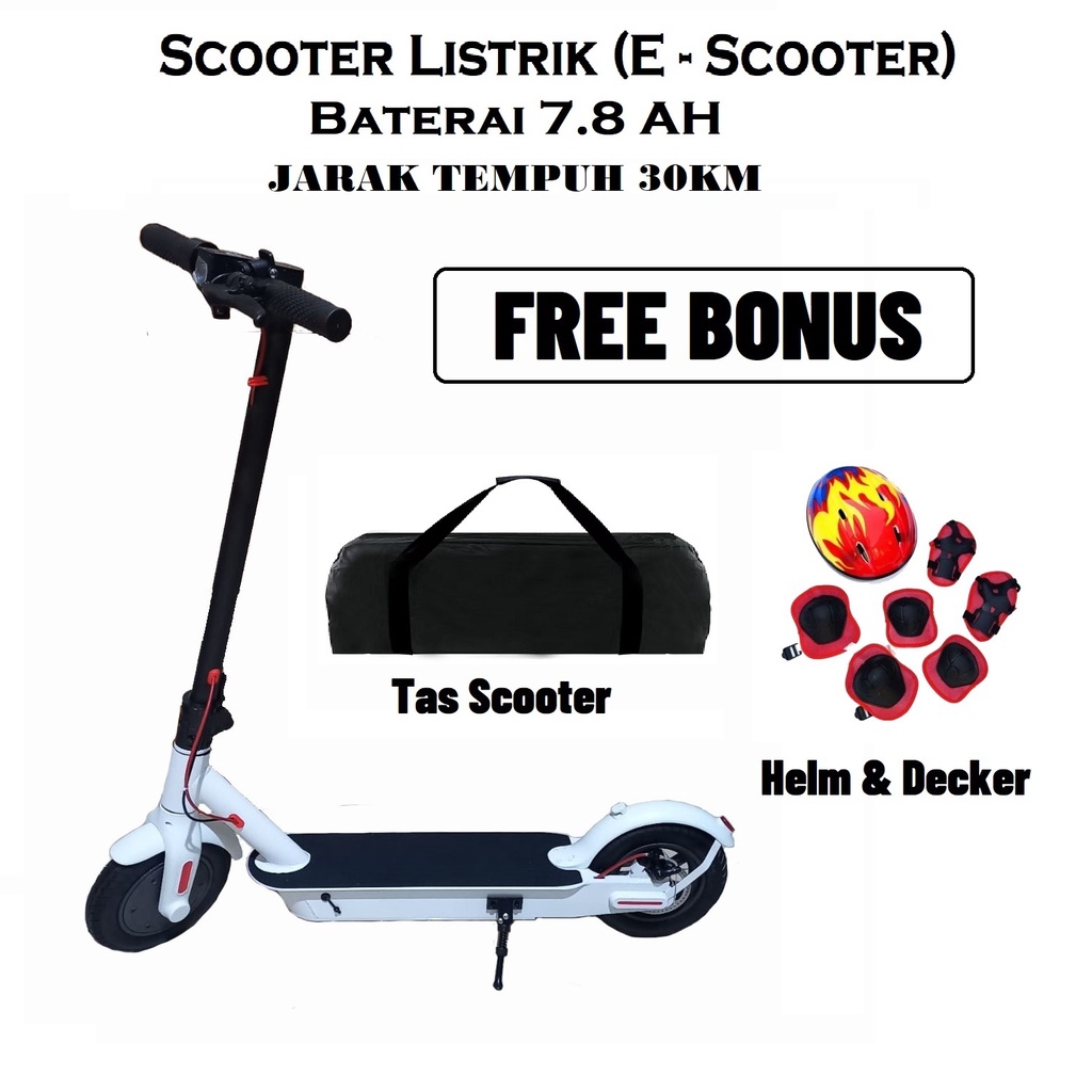 E-Scooter Listrik Ban 8,5 inch &amp; Ban 10 inch Baterai  7,8 Ah / Scooter Listrik