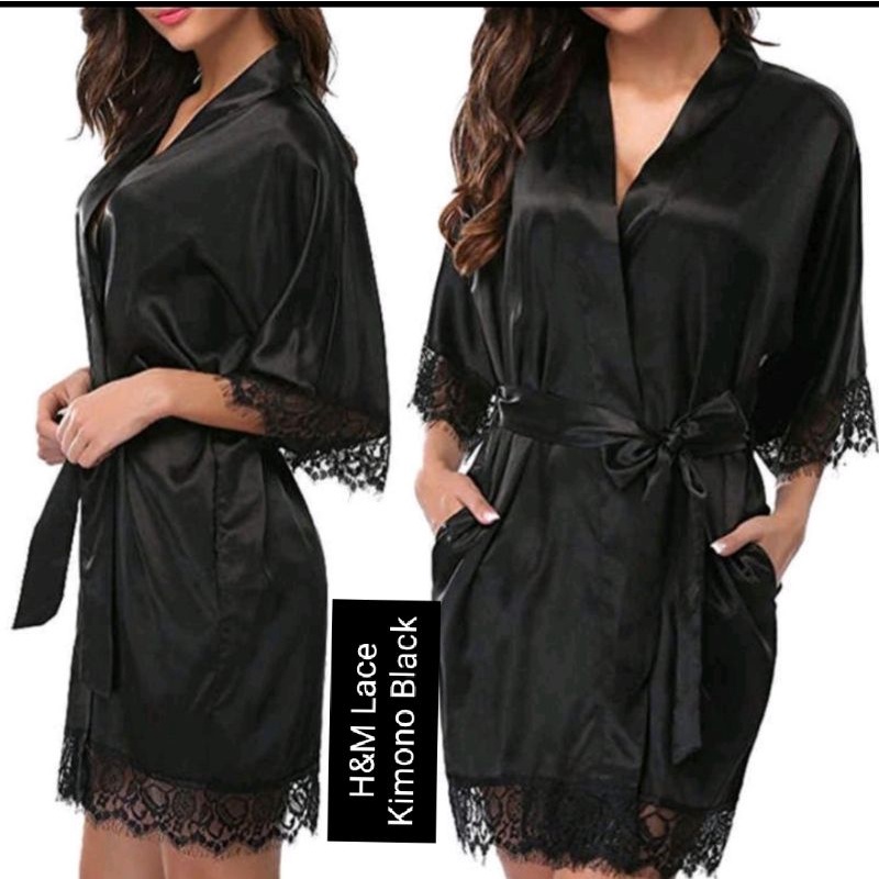 HM Kimono Lace Black