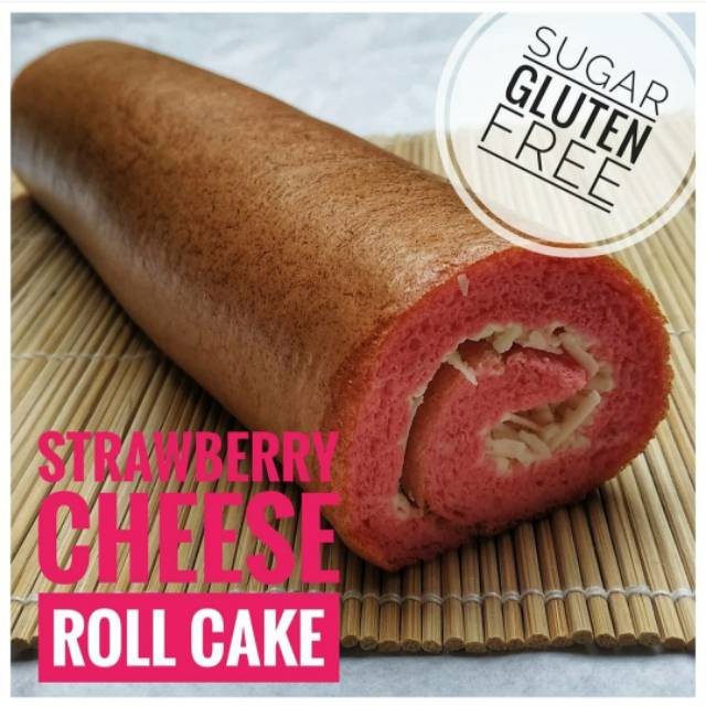 

FLOURLESS KETO DEBM CREAM CHEESE STRAWBERRY ROLL CAKE BOLU GULUNG