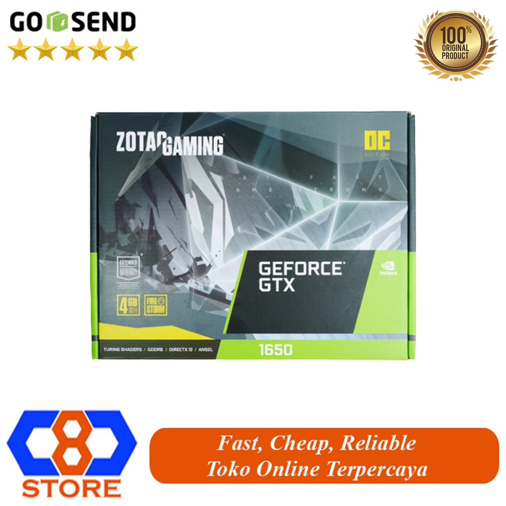 VGA ZOTAC GAMING GEFORCE GTX 1650 4GB GDDR6 GARANSI RESMI