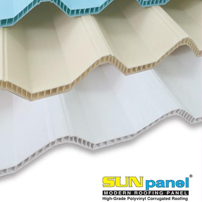 Atap PVC SUNPANEL 12mm - Cream Semi