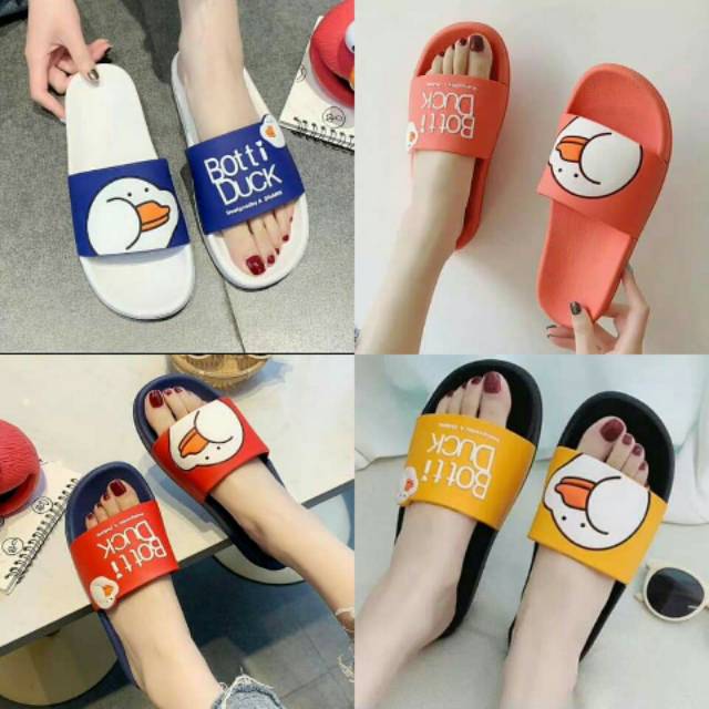  ELMO  3 BOTTI DUCK SLIP SANDAL  KARAKTER  Shopee Indonesia