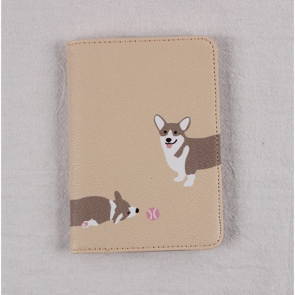 WRF49 Dompet Lipat Korea Lucu Anjing Kucing Wallet Fold Cute Dog Cat Impor TKM