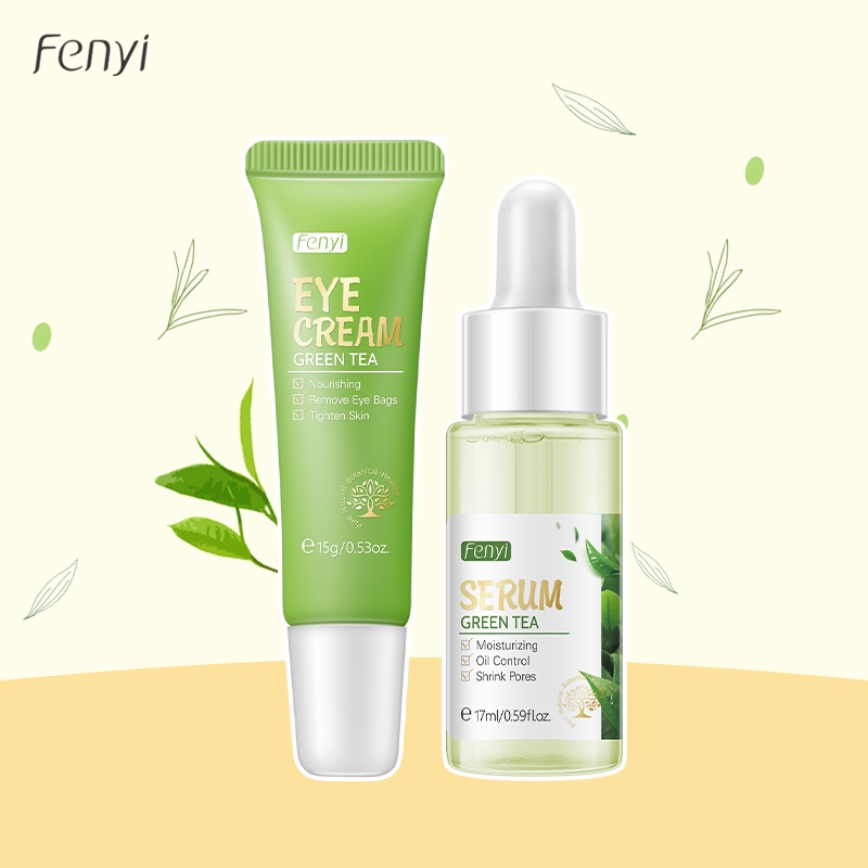 BPOM Fenyi Green Tea Serum Wajah Menghilangkan Bekas Jerawat Mata Kerutan Anti Penuaan 2pcs