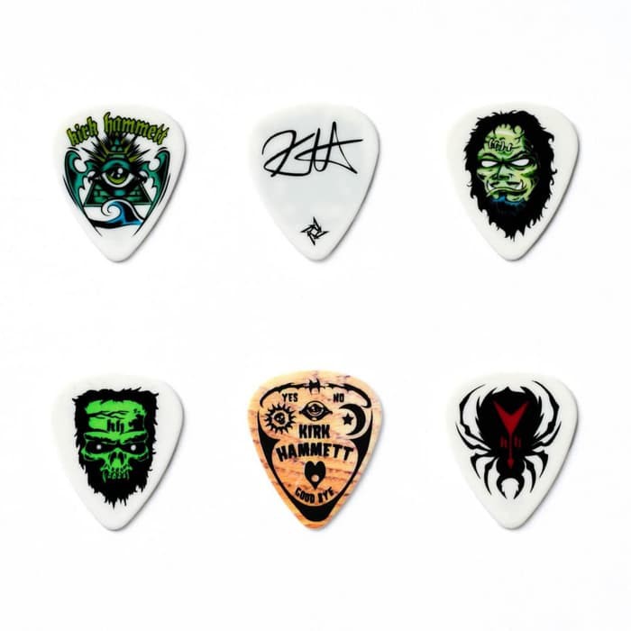 Dunlop Kirk Hammett Pick Tin Koleksi Pick Gitar