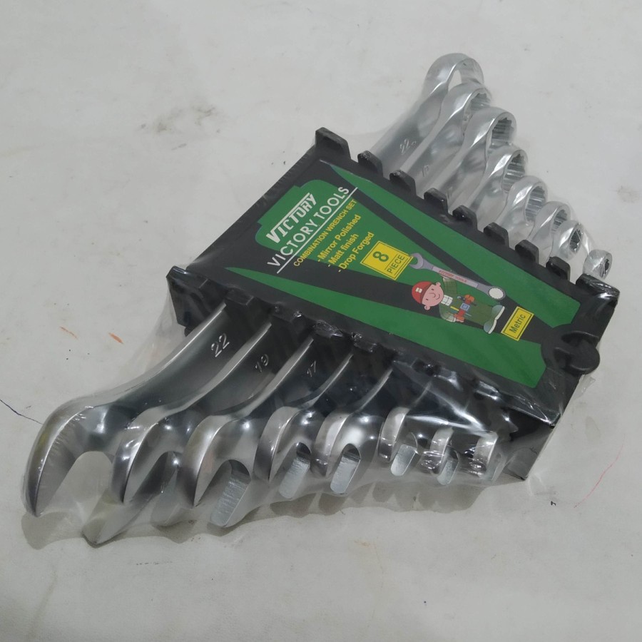 Combination Wrench Kunci Kombinasi Ring Pas Set 8pcs