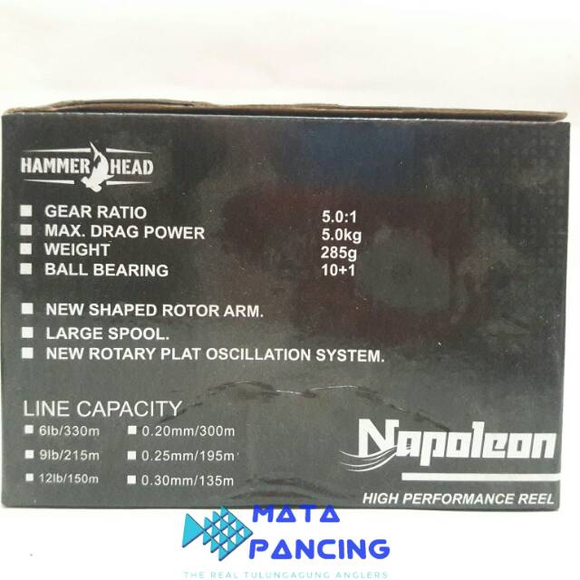 Reel Pancing Hammerhead Napoleon 3000 body ringan dan sangat kuat