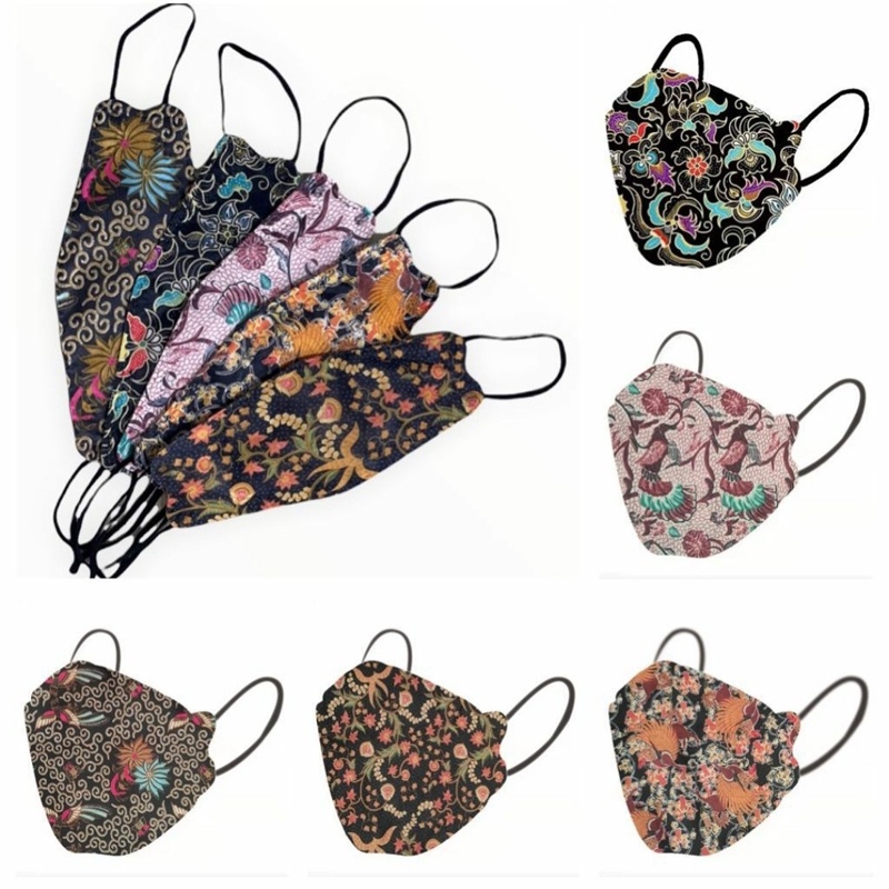 Masker KF94 Careion batik 10pcs 3ply/masker motif batik/Masker dewasa KF94 bermotif/masker earloop motif batik