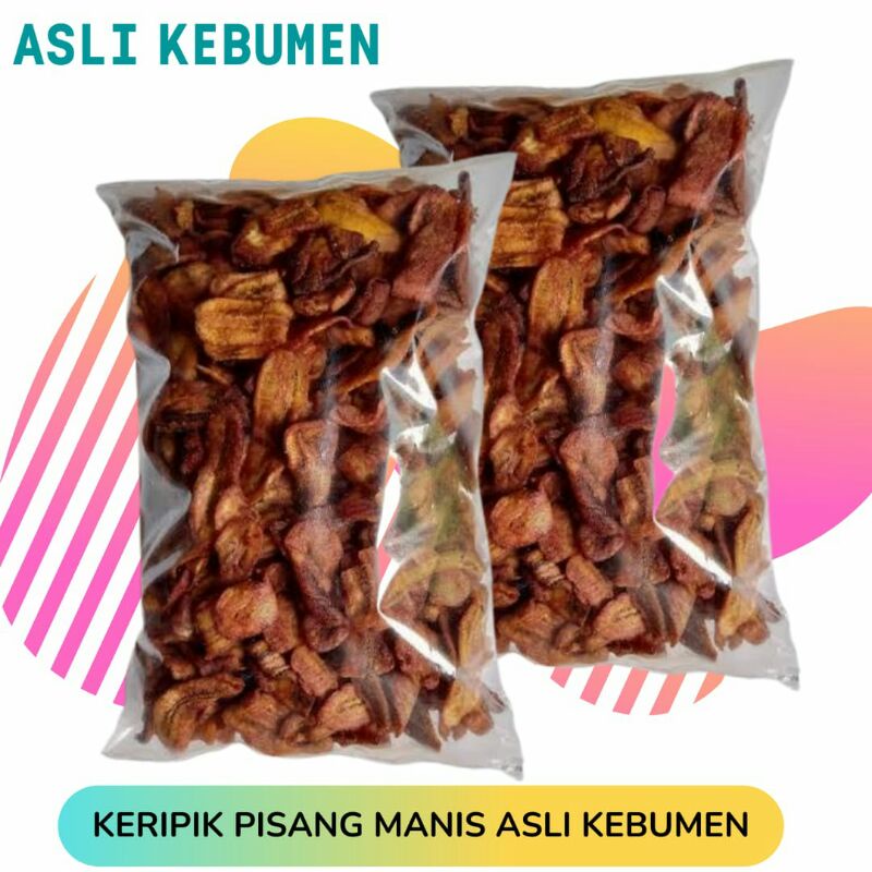 

Makanan Ringan Cemilan Kripik Keripik Pisang Manis Kering Khas Kebumen Keripik Saleh Pisang Kemasan 175gram Asli Kebumen Ghanysnack