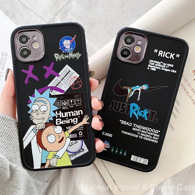 Co-branded phone case cocok untuk iPhone 7 8 Plus 12 Pro Max 11 Pro X XR XS Max kualitas tinggi straight edge phone case