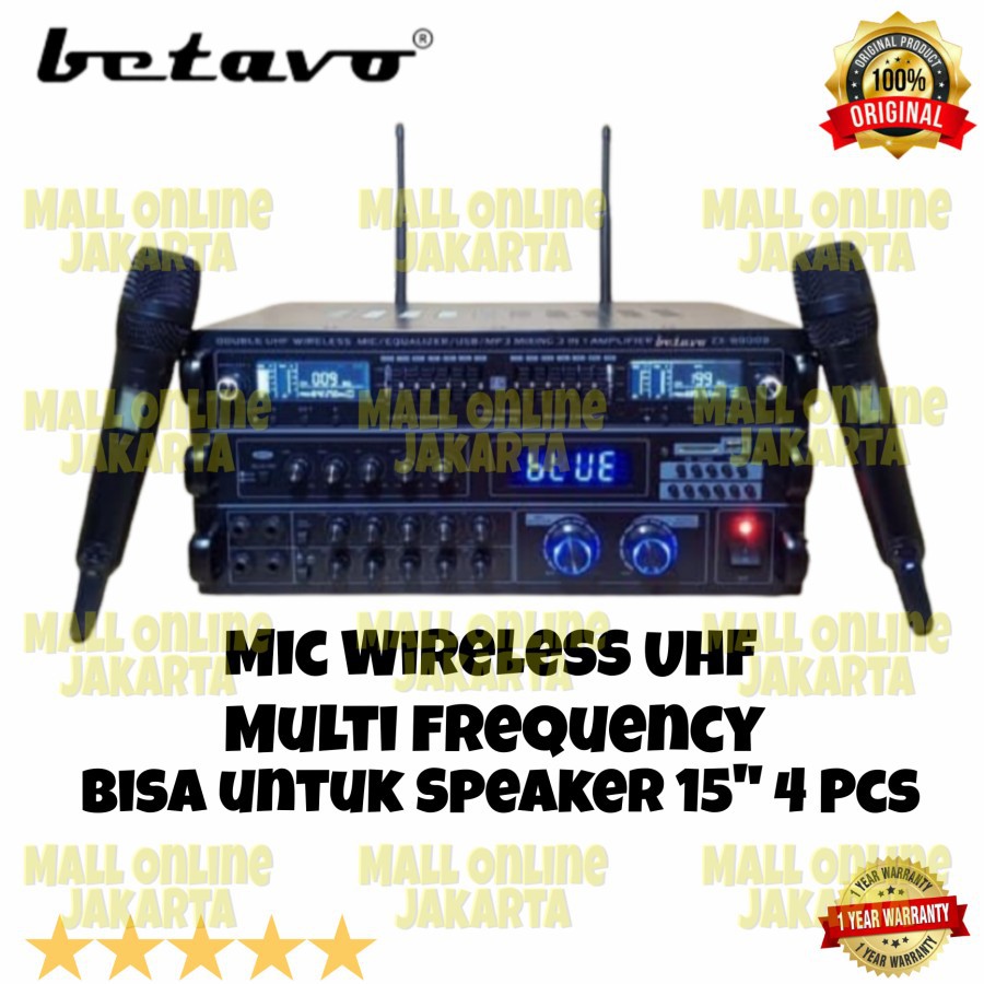 Power Ampli Betavo ZX 9900B Mic wireless Uhf Multi Frequency Zx9900B