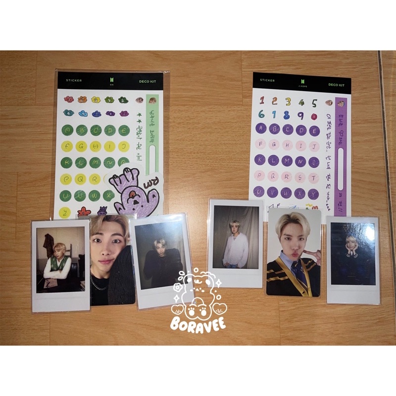 Pc Rm / Namjoon Jhope / hoseok hobi hobbi hoby hobby deco kit decokit set official polaroid photocar