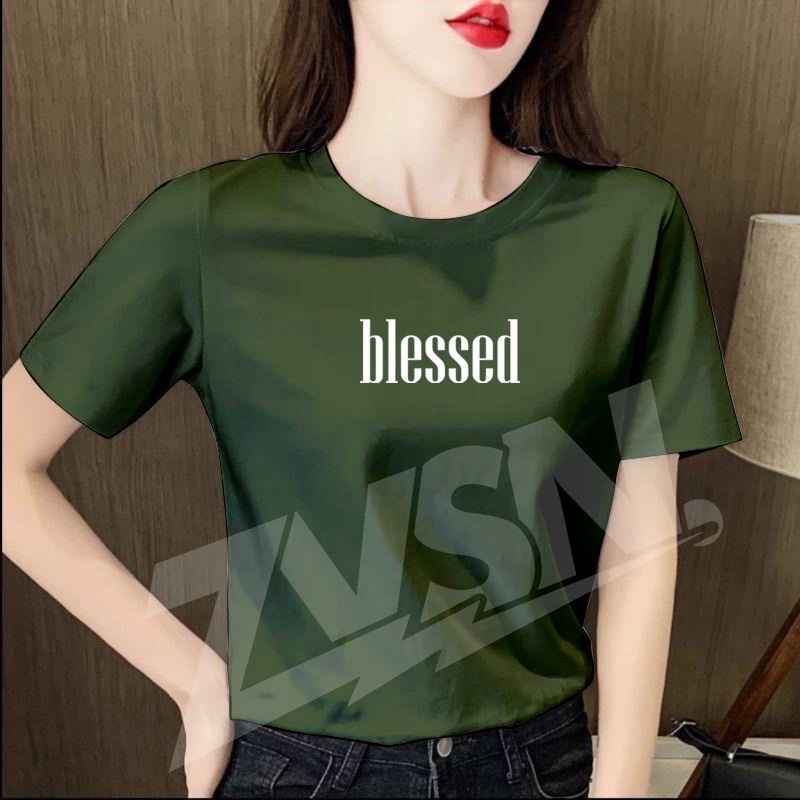 kaos distro pria wanita,atasan wanita,kaos blessed