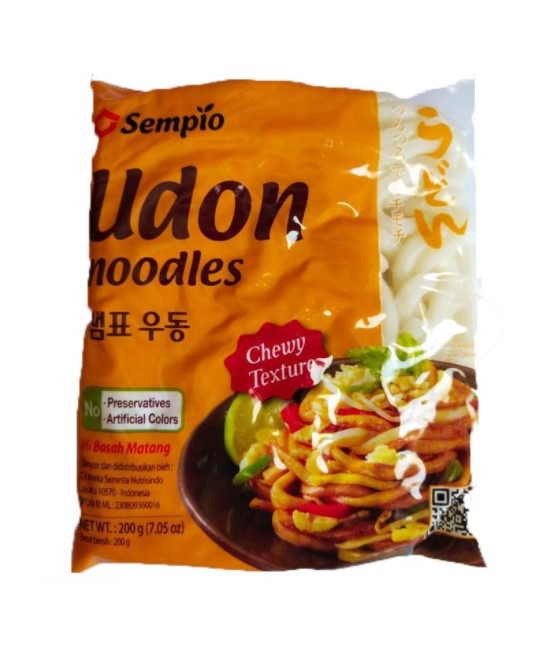 SEMPIO UDON NOODLE 200gr Mie Jepang korea matang basah chewy fresh Noodles