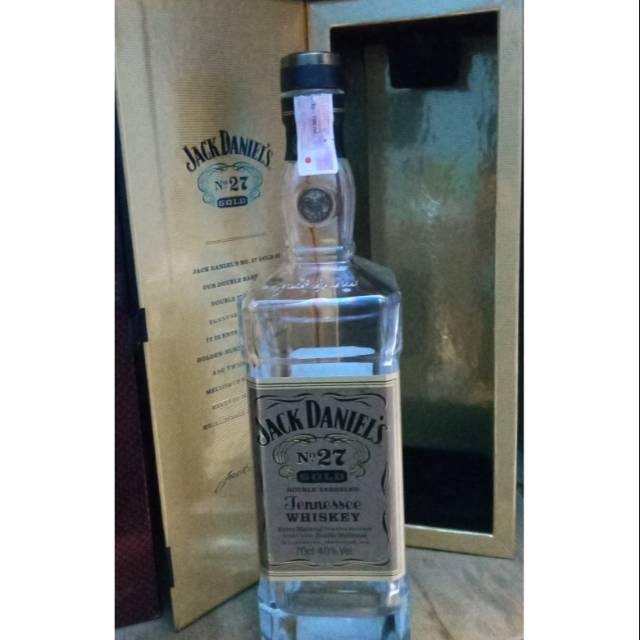 Botol bekas minuman keras import jack daniels gold 27