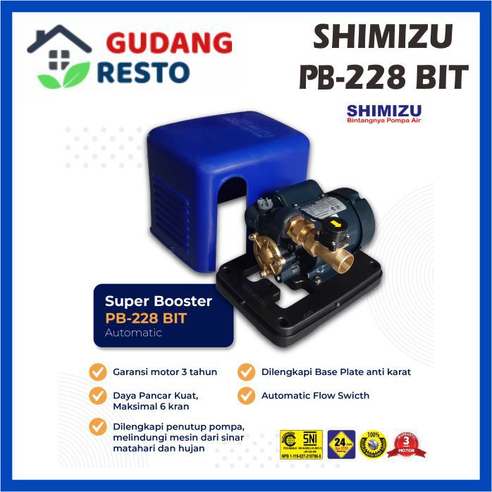 SHIMIZU PB 228 BIT POMPA AIR BOOSTER PUMP OTOMATIS PB228 DORONG FLOW SWITCH 228BIT AUTOMATIC