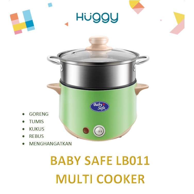 Baby Safe LB011 Multi Function Cooker Hot Pot &amp; Steamer Panci Elektrik