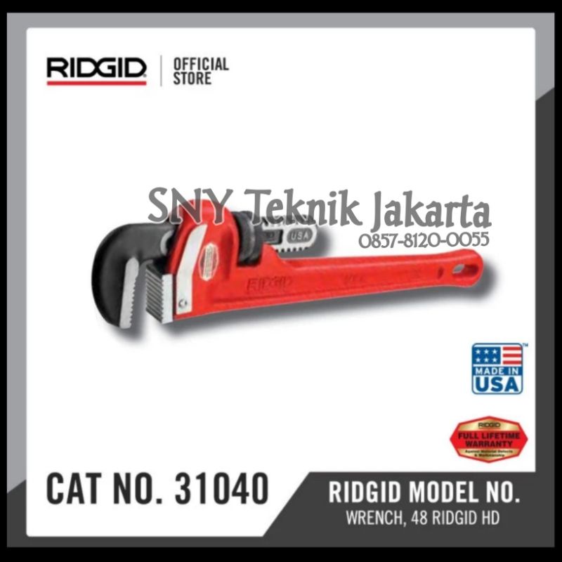 Kunci Pipa RIDGID Pipe Wrench Heavy Duty 48" inch