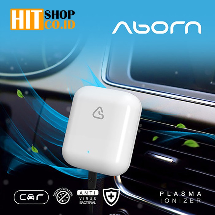 ABORN Plasma Ionizer Mobil Air Purifier Pembersih Udara - Putih