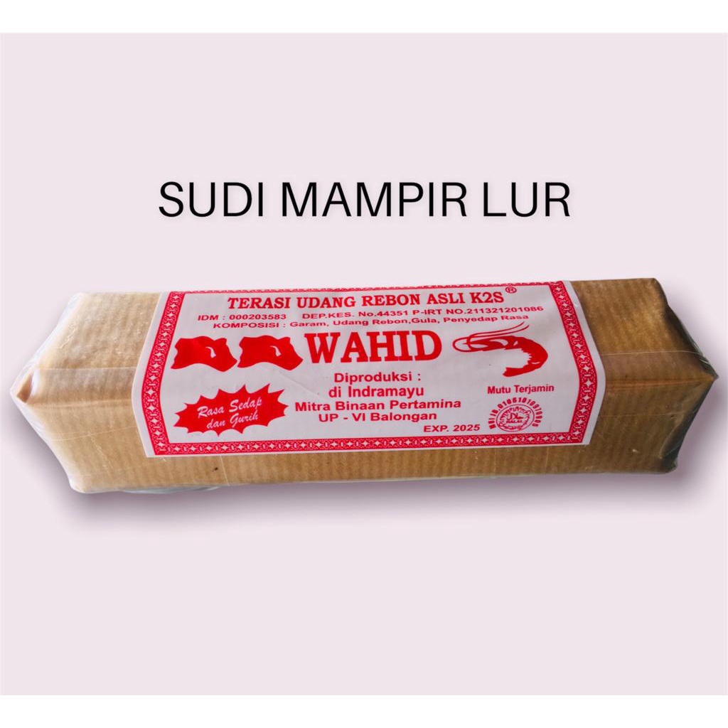 

Terasi Udang Khas Indramayu K2S WAHID KOTAK 1 pcs 250 gram / Trasi Medan / terasii bangka / traos urang cirebon merah / oleh oleh pesisir lombok abc asli