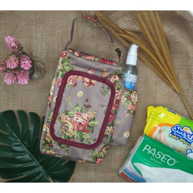 Pouch Tissue 3 in 1 Tissue Basah Kering Handsanitizer Tas New Normal Kit