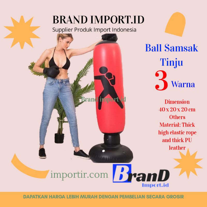 (MAINANKYU) Vertical Punching Bag Tiang Samsak Tinju Boxing Punch Target Inflatable 1.6 Meter