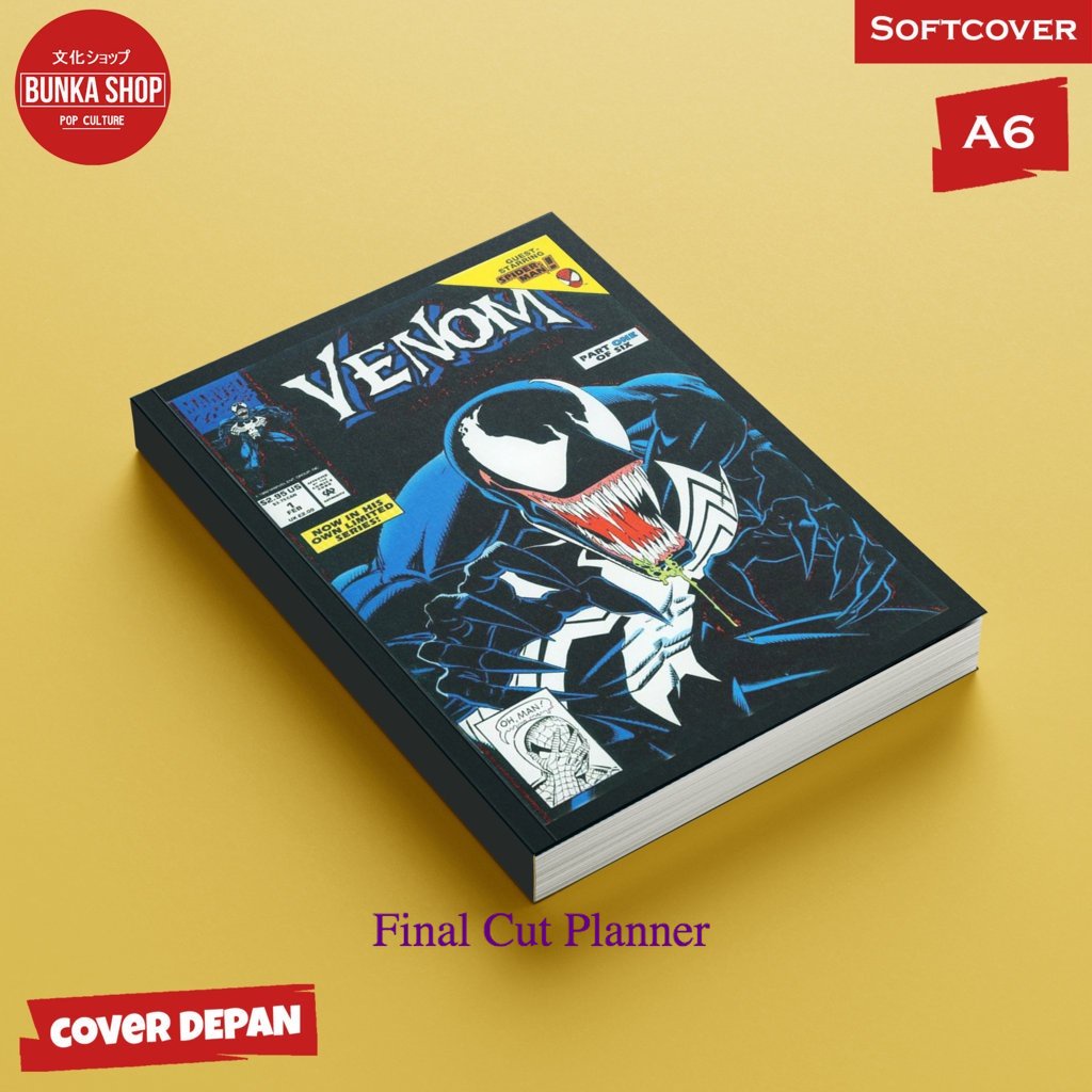 

Buku tulis polos/bergaris Marvel Spiderman Komik Klasik Venom Softcover A6 Buku Tulis Catatan Notes Agenda Planner Jurnal