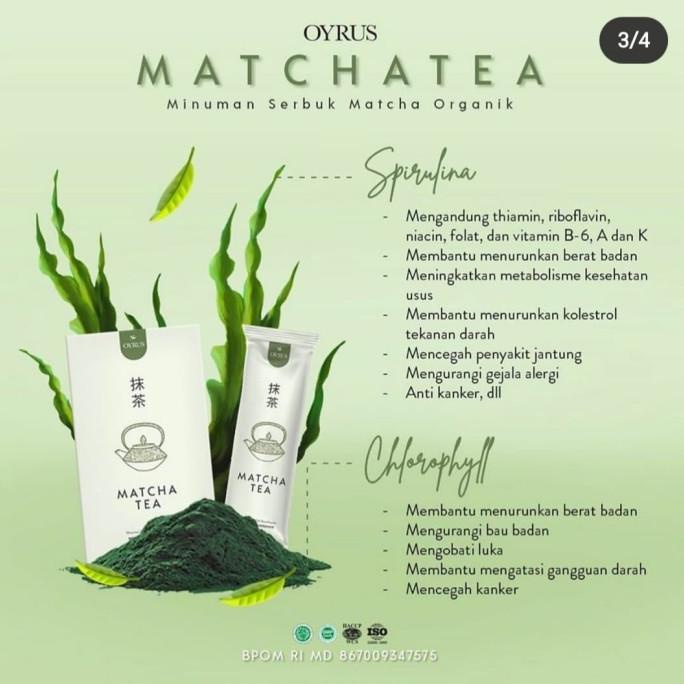 (BISA COD) Oyrus Matcha Tea Premium (Detox and Slimming Tea) DISKON Kode 1166