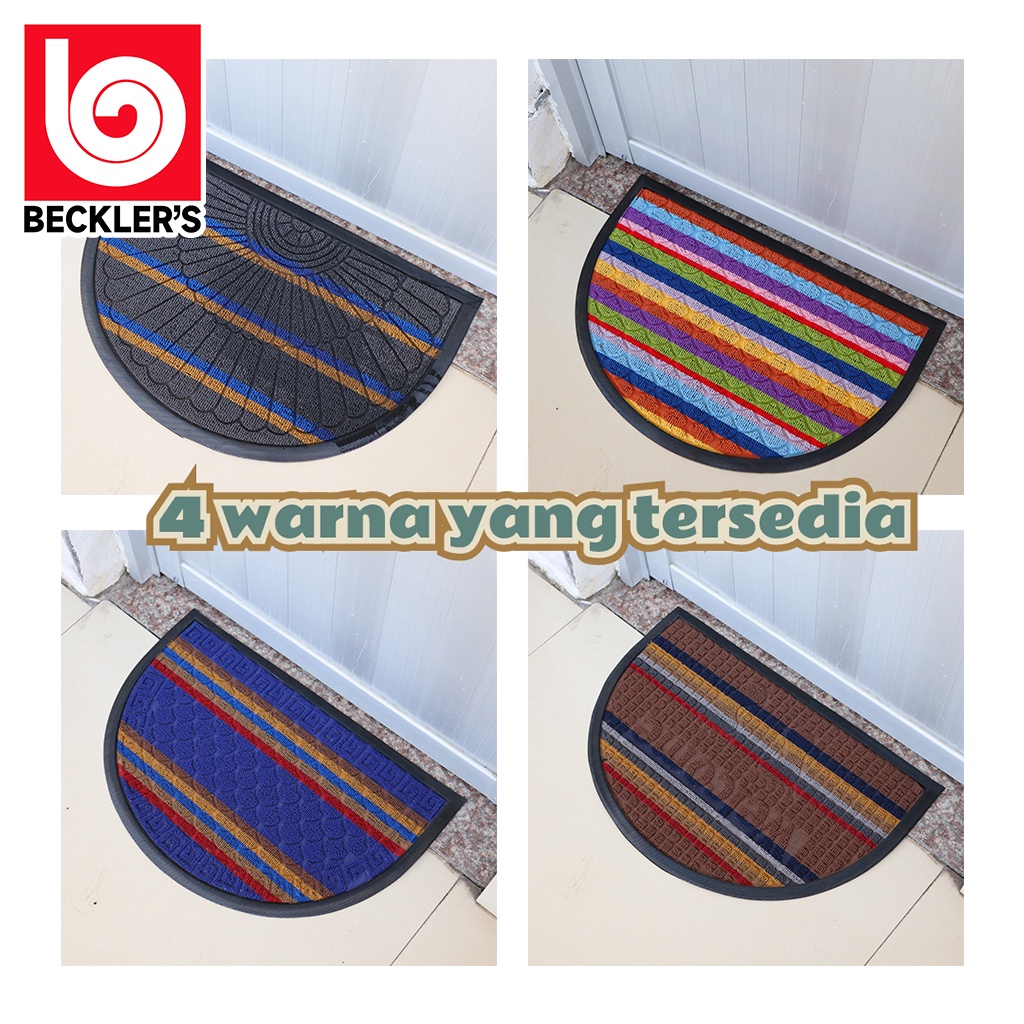 Keset Kaki Beludru Setengah Lingkaran Terbaru Bahan Karet Bulu Anti Slip 40X60cm