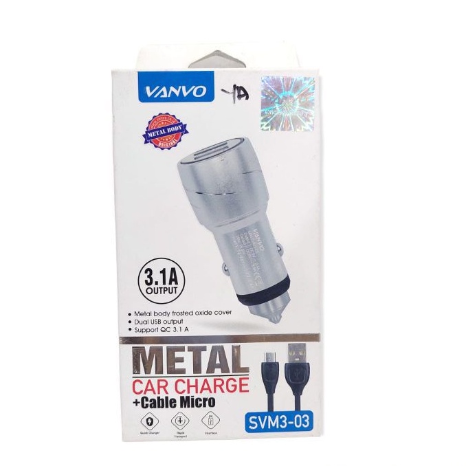 CAR CHARGER VANVO METAL SVM3-03