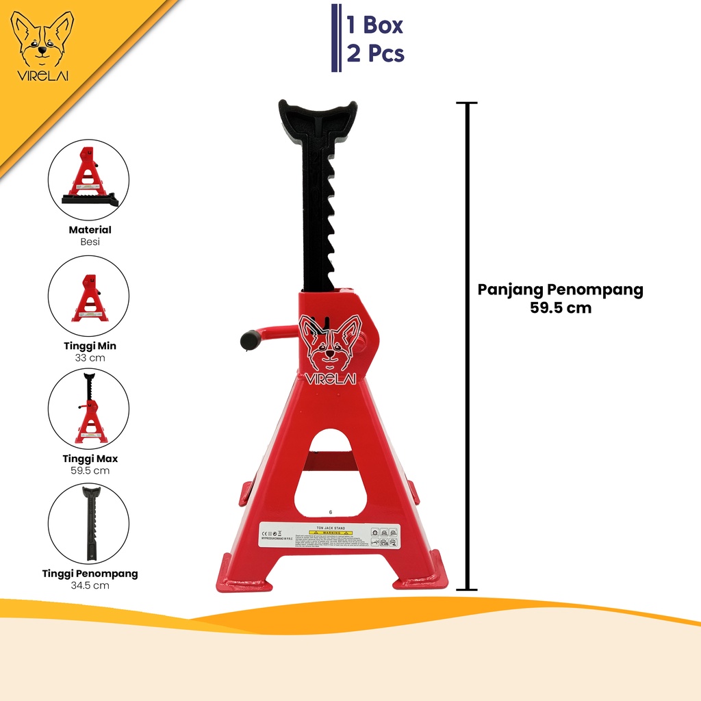 [JACK STAND] Dongkrak Jack Stand 6 Ton / Penahan Dongkrak