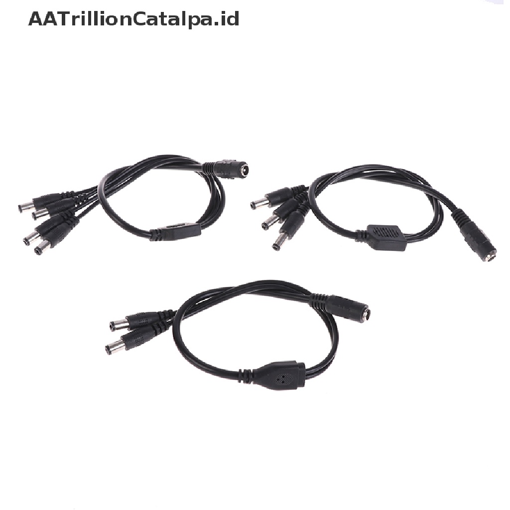 Aatrillioncatalpa 1 DC Female Ke 2 / 3 / 4 Male plug Power adapter Konektor Splitter Kabel