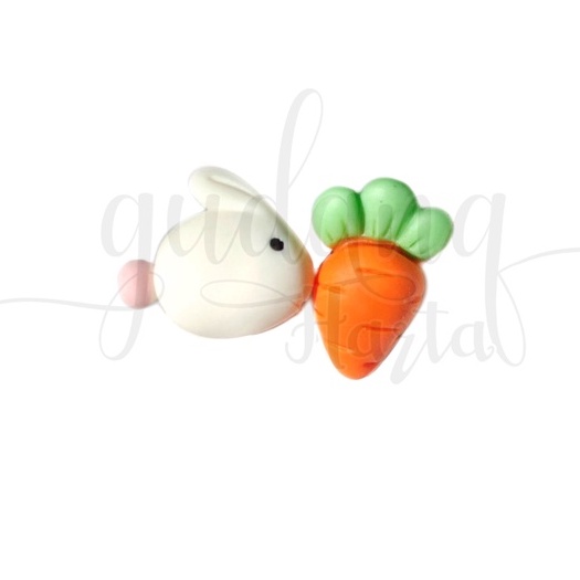 Anting Stud Jepit Rabbit Carrot Earring Kelinci Wortel GH 203503