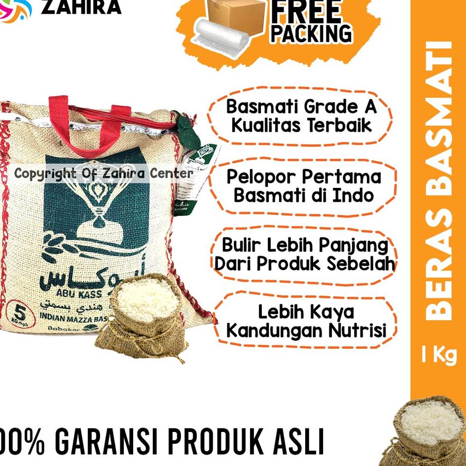 

ホ Beras Basmati Abu Kass 1kg Khas Timur Tengah Dari India Untuk Kebuli Kabsa Mandi Biryani