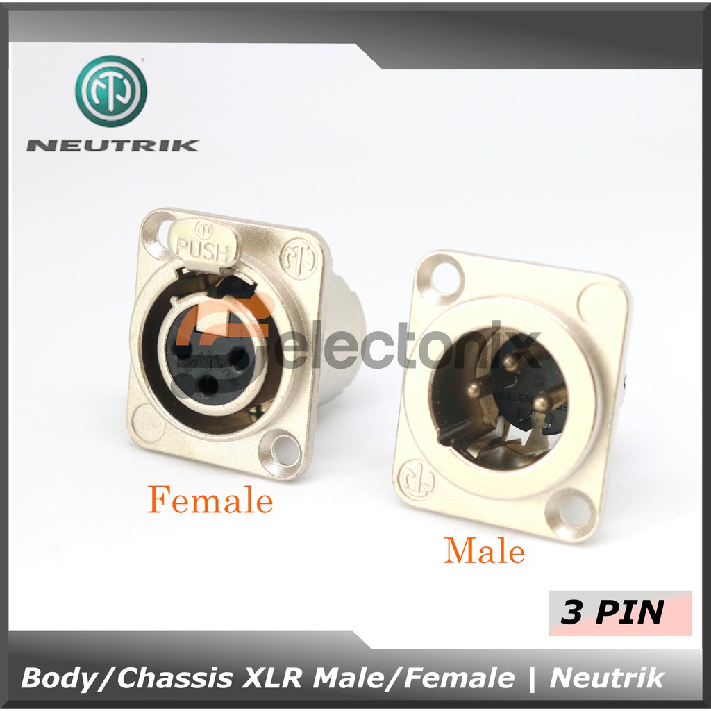 Chassis / Body XLR Male 3 Pin | Neutrik [NC3MD-LX]