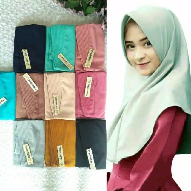 Jilbab Instan Polos Minang Wolfis / Hijab Pet Kecil Kerudung Bergo